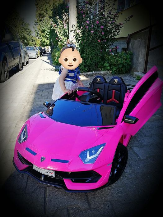 Masinuta electrica cu telecomanda Lamborghini pink