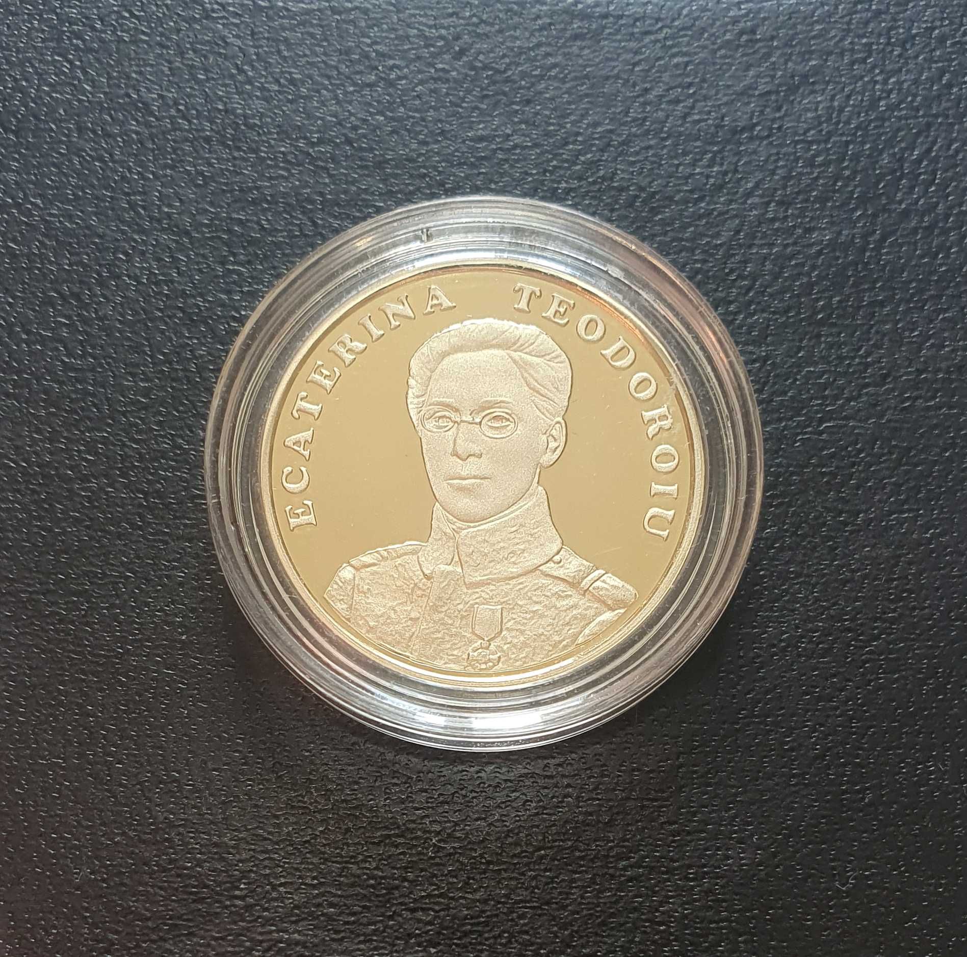 Moneda 50 de bani proof Ecaterina Teodoroiu