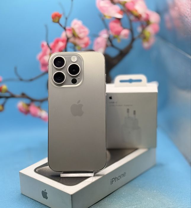 ГАРАНЦИОНЕН!!! Apple iPhone 15 Pro, 128GB, 5G, Natural Titanium