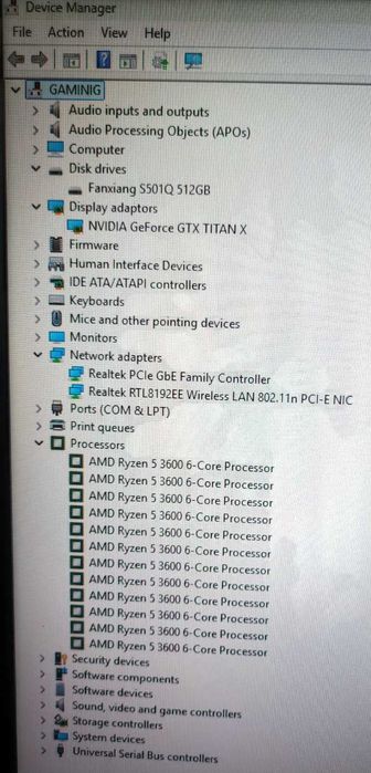 Гейминг Компютър Ryzen 5 3600 / 16gb RАМ / GTX TITAN X 12GB /512GB SSD