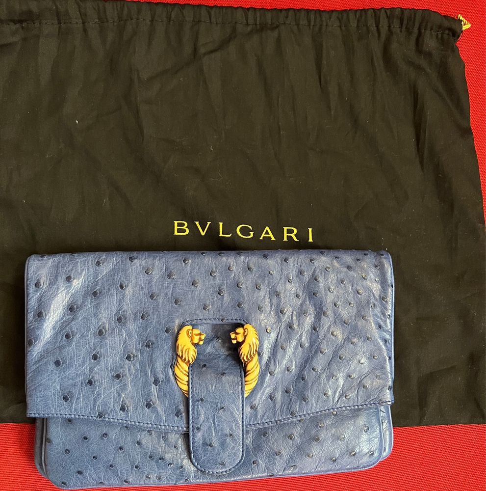 Bvlgari geanta piele strut