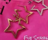 Обеци Five Stars в златисто