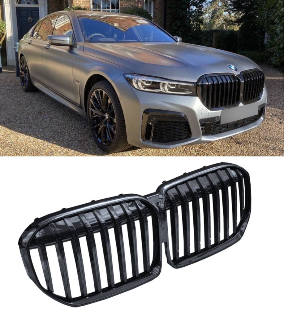 Решетка / маска BMW 730 740 G11 G12 LCI единични бъбреци черен лак бмв