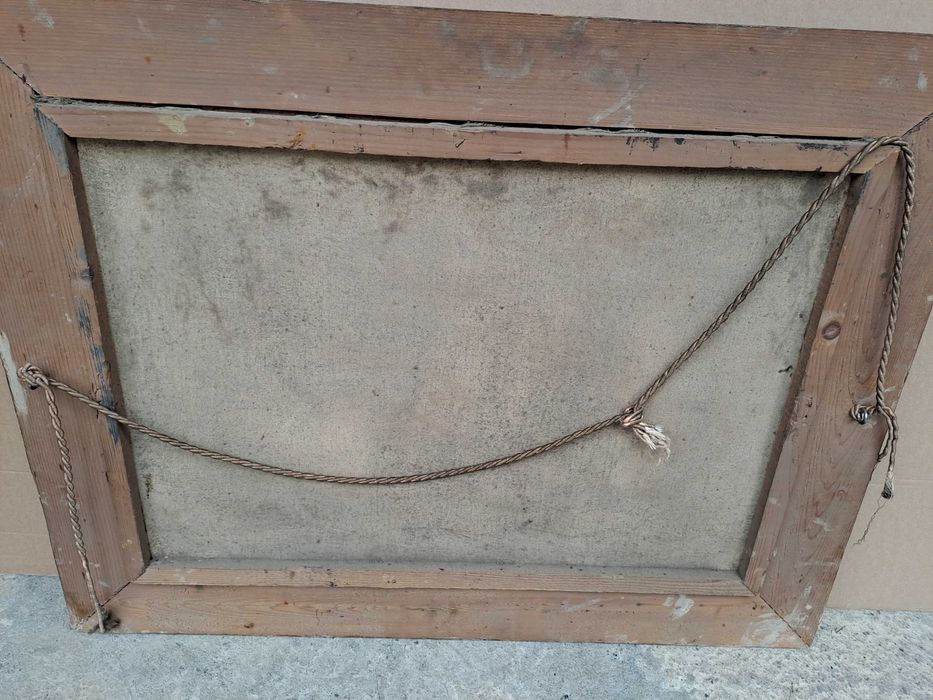 tablou vechi pictura pe panza 87/67 cm semnat F Alexandru datat 1933