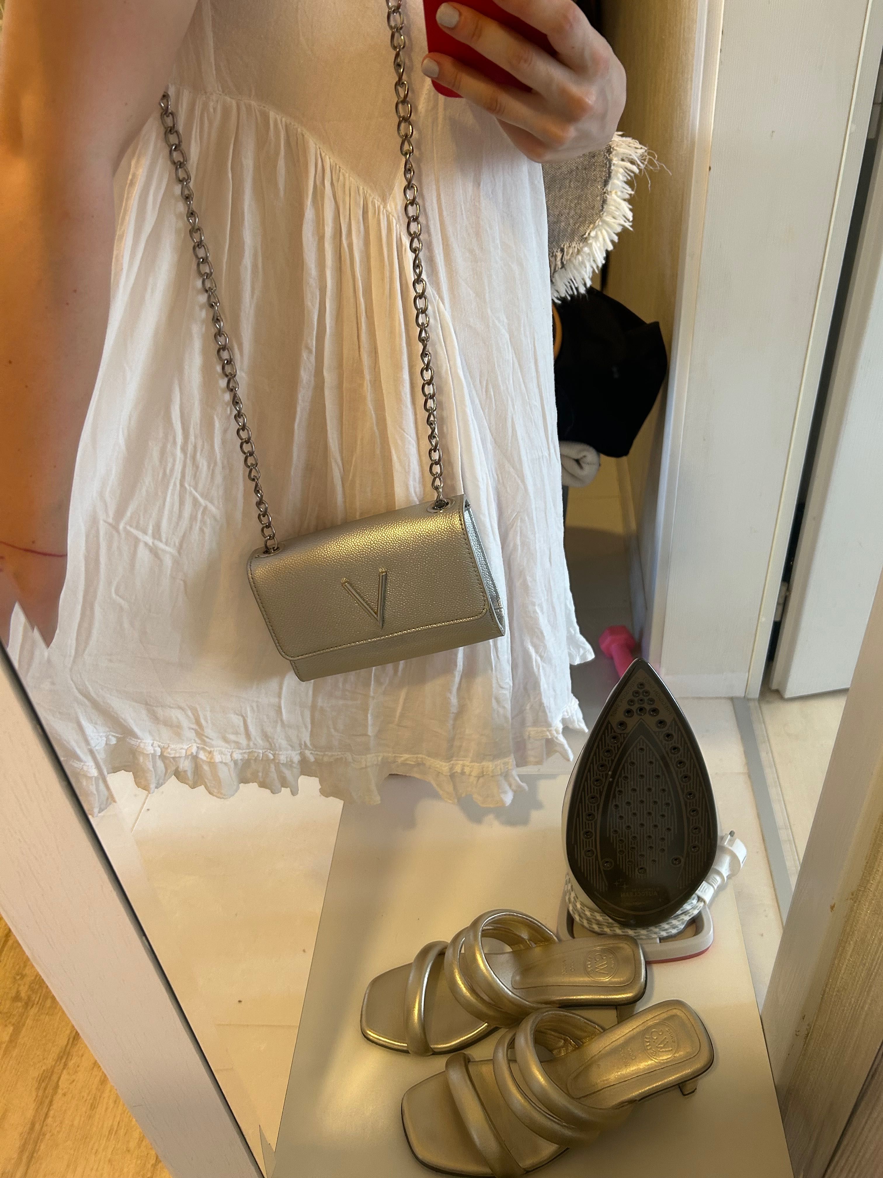 Малка сребърна чанта Valentino ‘Divina’