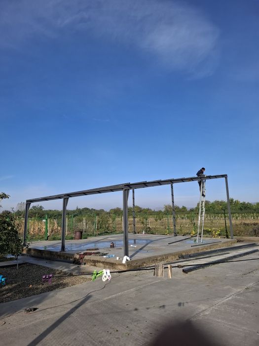 Vand structura metalica din stoc 8x15x4m confecționată din profile ipe