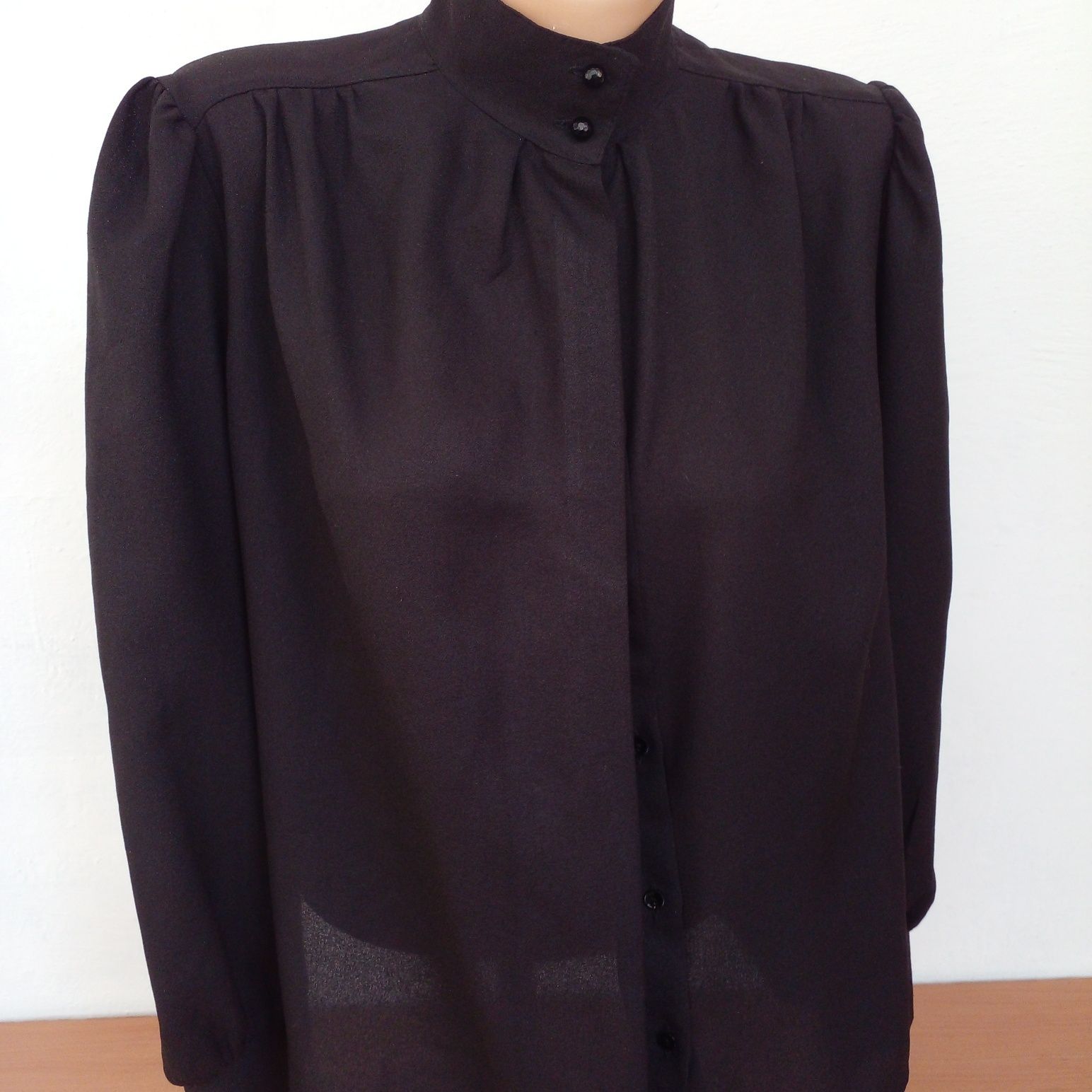 Винтажная блузка в английском стиле, стеклянные пуговицы, размер 46