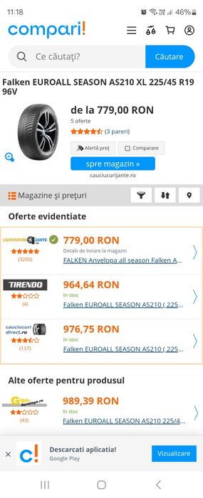 Falken xl 225 45 19 96v