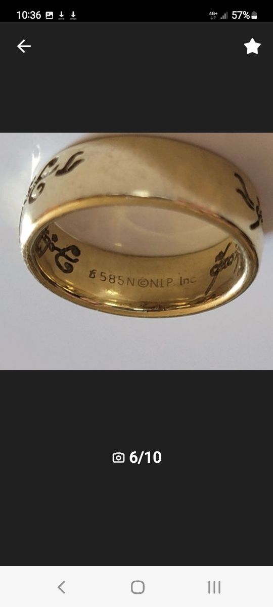The One Ring Stăpânul Inelelor-aur585