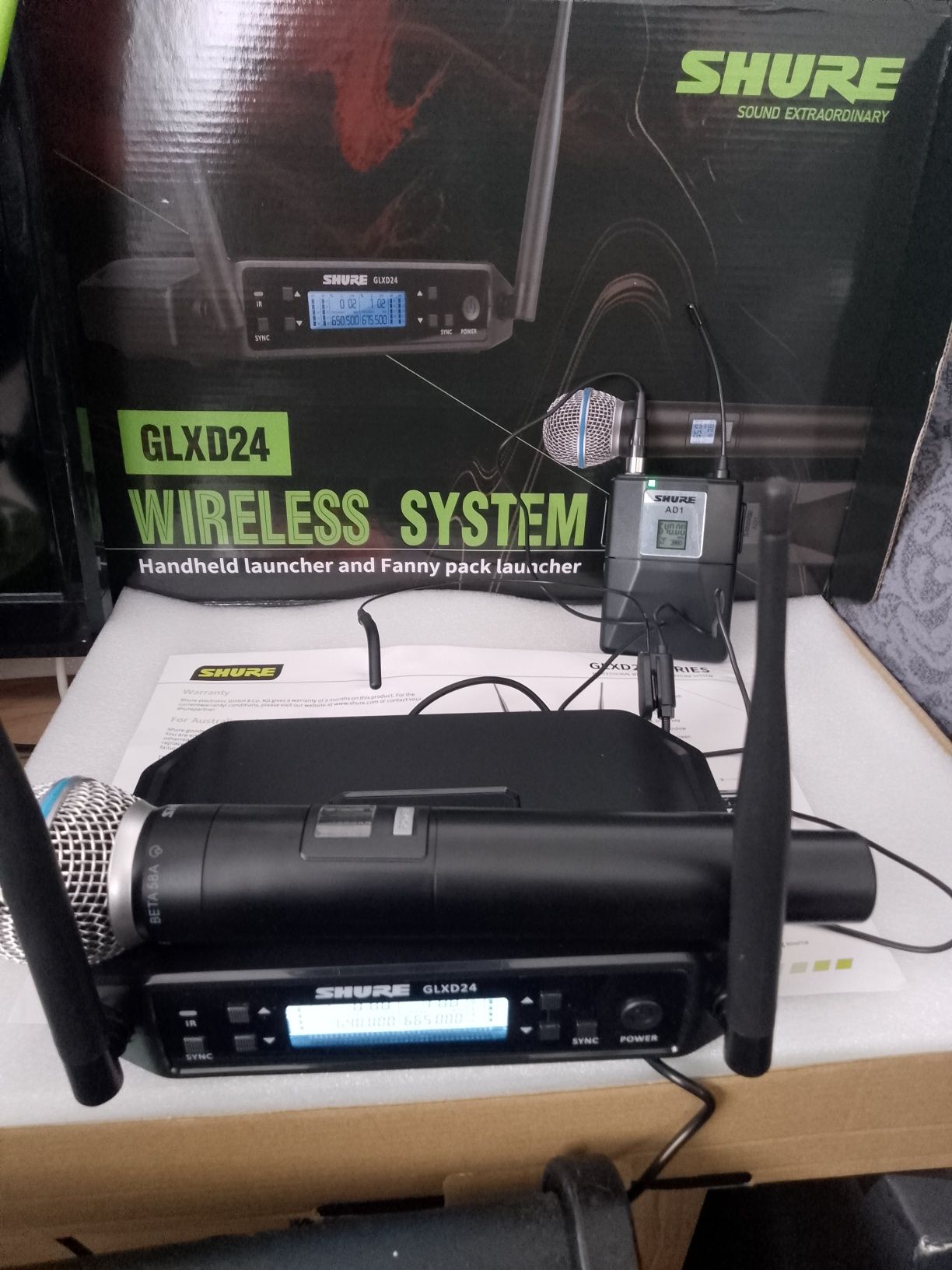Sist wireless shure glx beta 58 mexic stare impecabil , nou ,