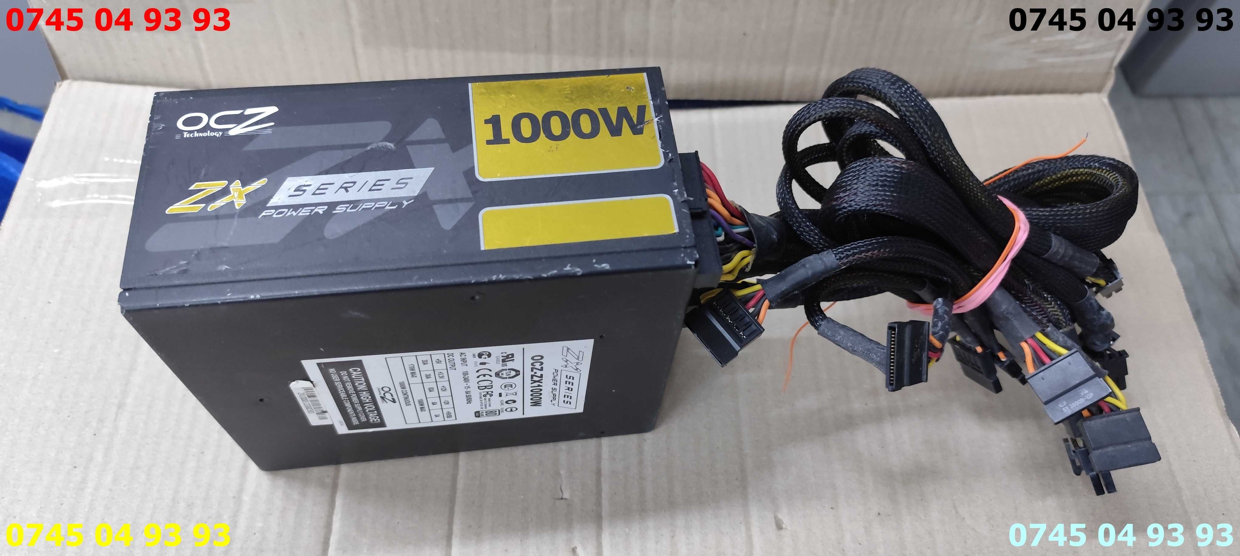 sursa pc calculator modulara 1000W OCZ ZX1000W mufele din poze