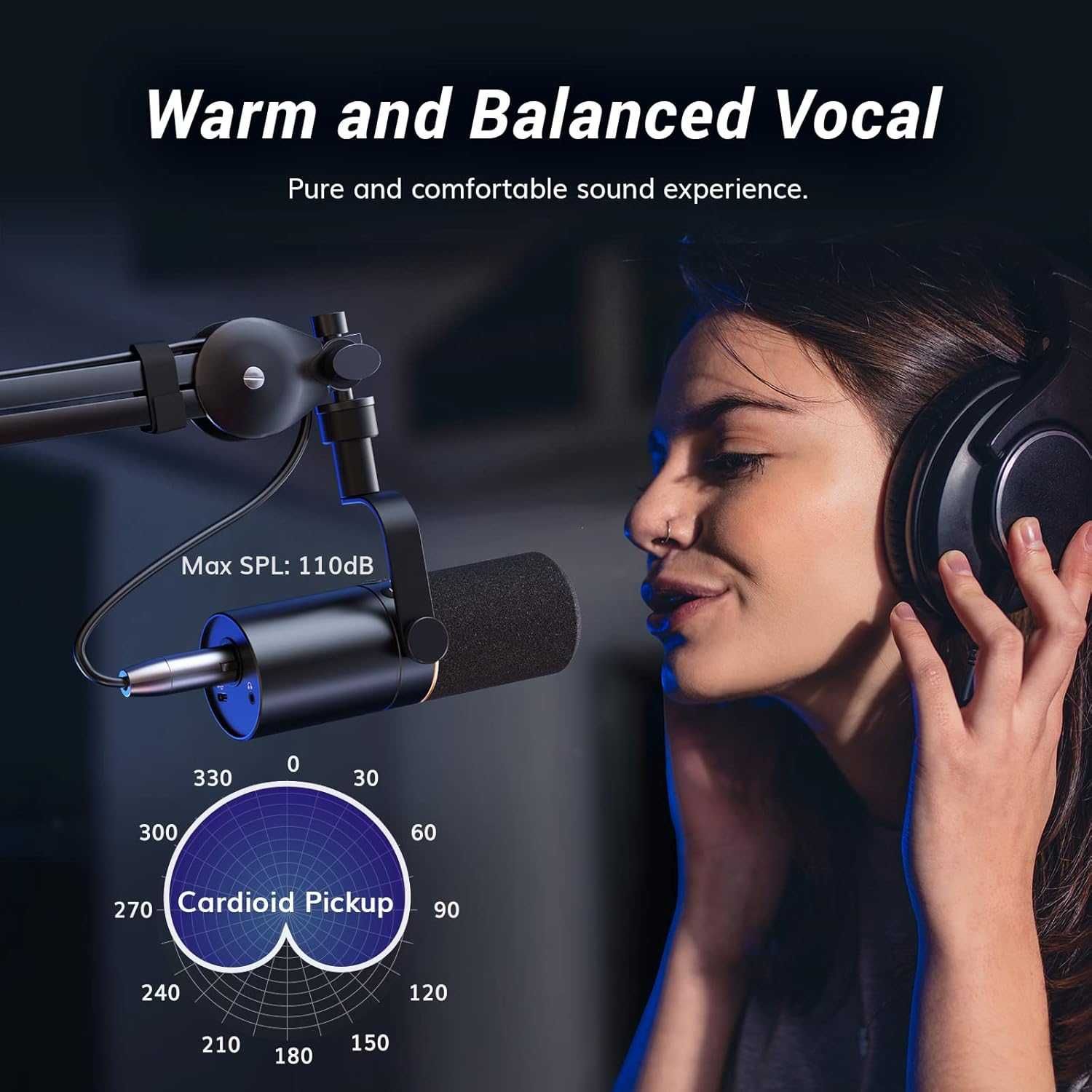 Динамичен микрофон TONOR TD510 USB/XLR