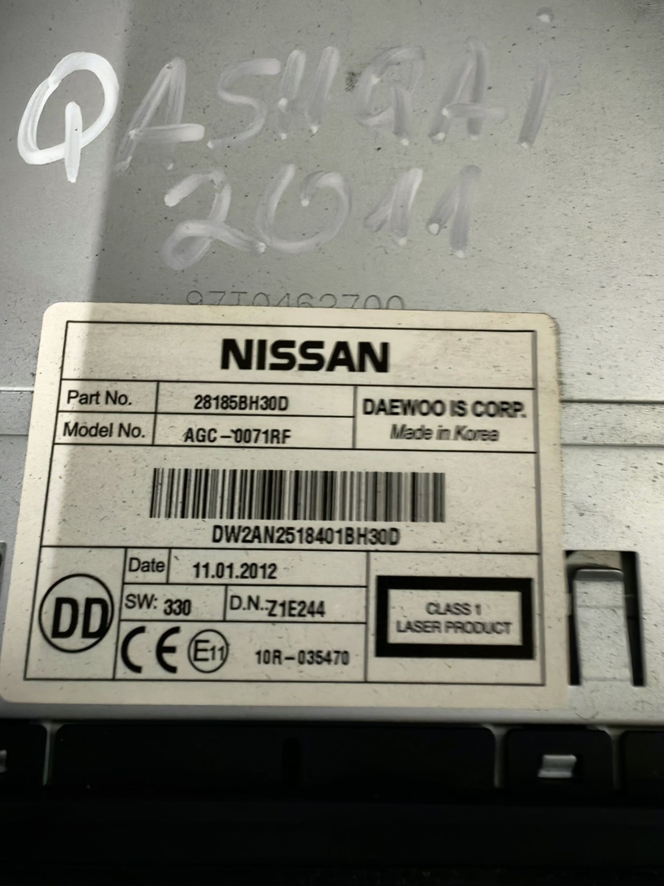CD - радио Nissan Qashqai/ Нисан Кашкай 2011г