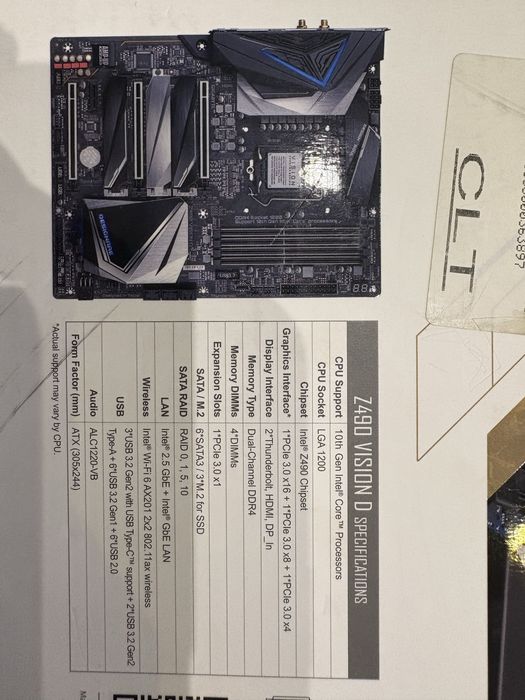 placa de baza gigabyte z490 visionD