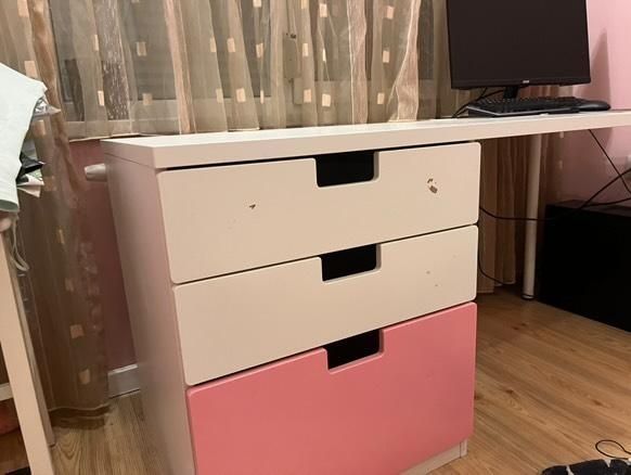 Двуетажно легло и бюро Ikea Smastad