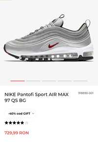 Vând adidași Nike Air Max 97 silver bullet