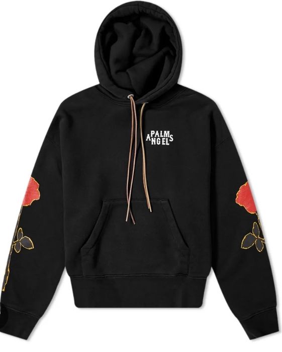 PALM ANGELS SIDE ROSES HOODIE Black/Red.100% oригинал.НОВ.RP - 1200лв