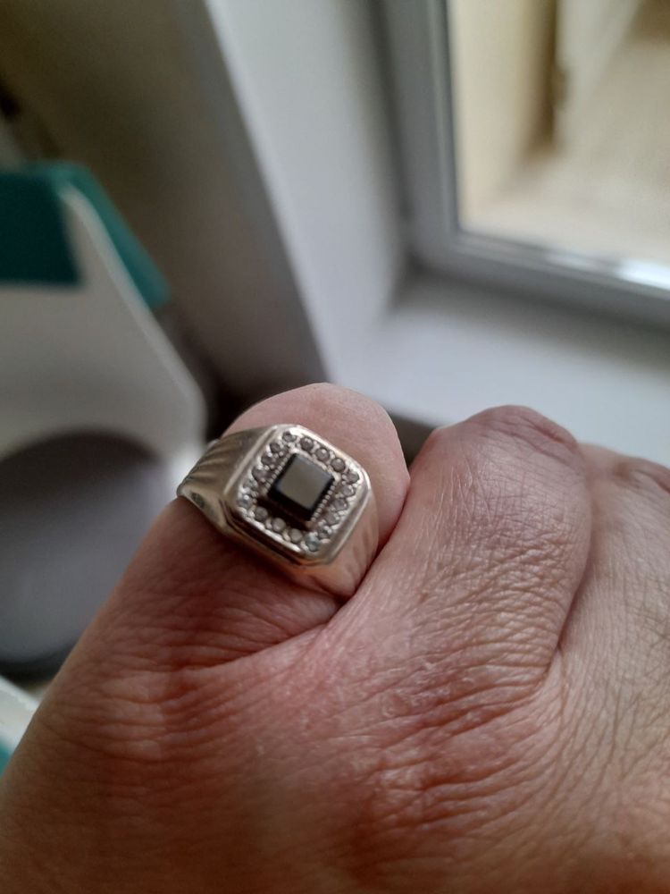 Серебрянное кольцо печатка 925