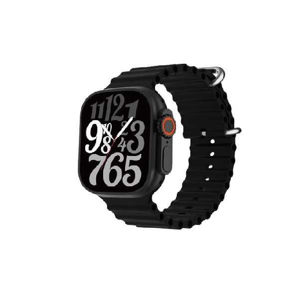 Ultra Max Hryfine 32M RAM Smartwatch, SpO2, ECG, BT Calling,IP68,Negru