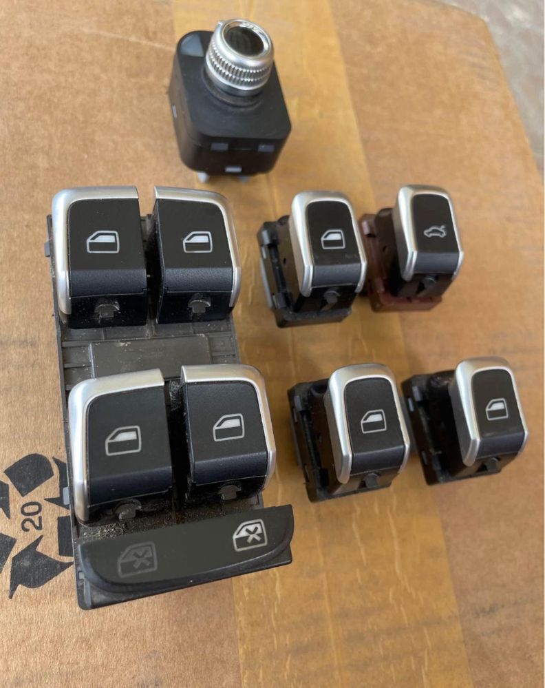 Set butoane geamuri cromate pentru Audi A4 B8.5 /A5 b8