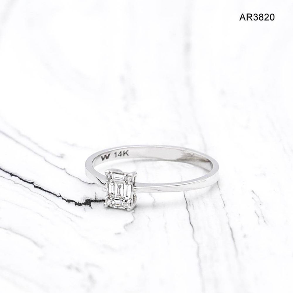 Inel Aur Alb cu Diamante model nou ARJEWELS(AR3820)