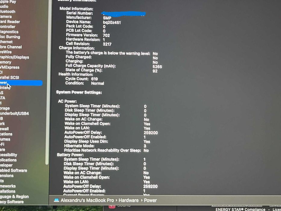 Vand Macbook pro 2015