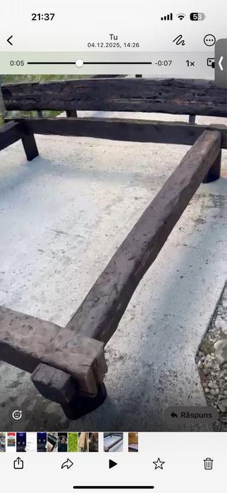 Pat ( am 4 paturi) lemn masiv ( grinda veche )