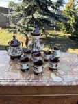 Set vintage de ceai/cafea din ceramică reliefată