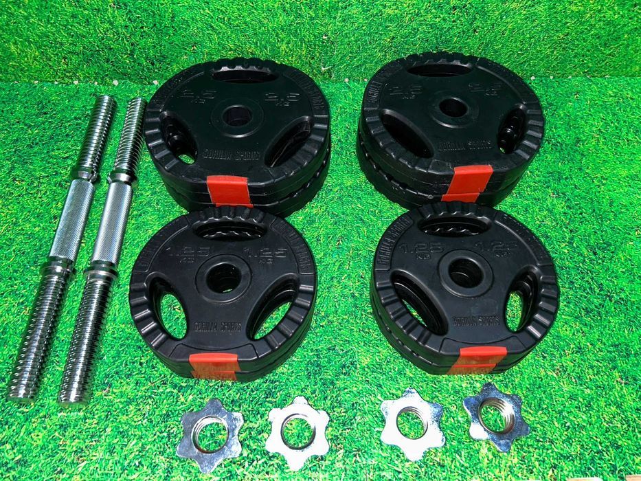 Set gantere discuri cu grip din ciment 20kg 30/31 mm