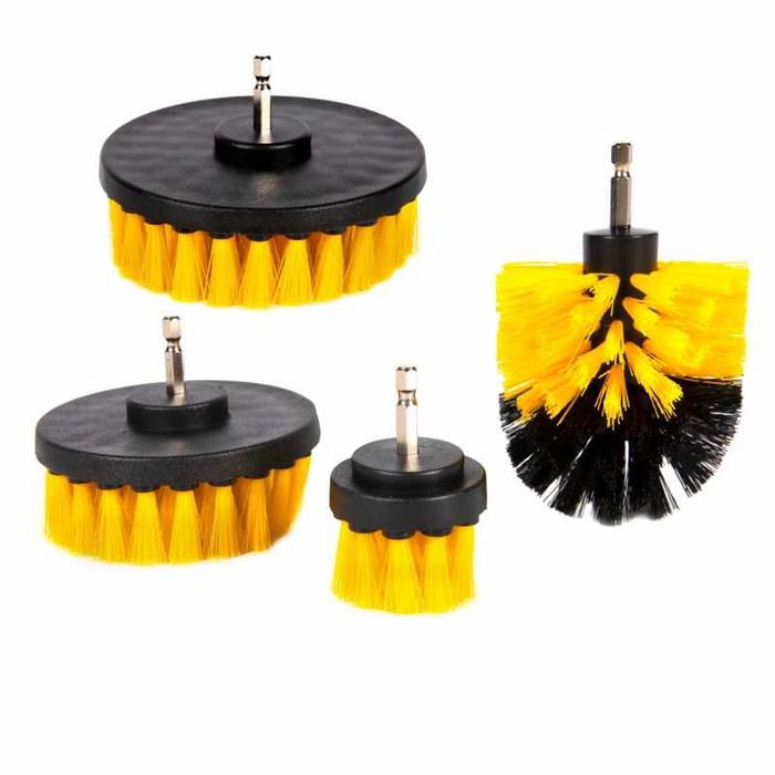 Set 4 Perii Curatat cu Tija/Adaptor pentru Bormasini