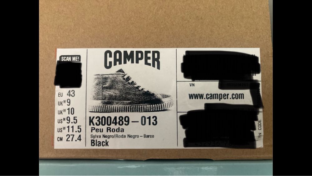 Camper Peu Roda, Black, Size 43