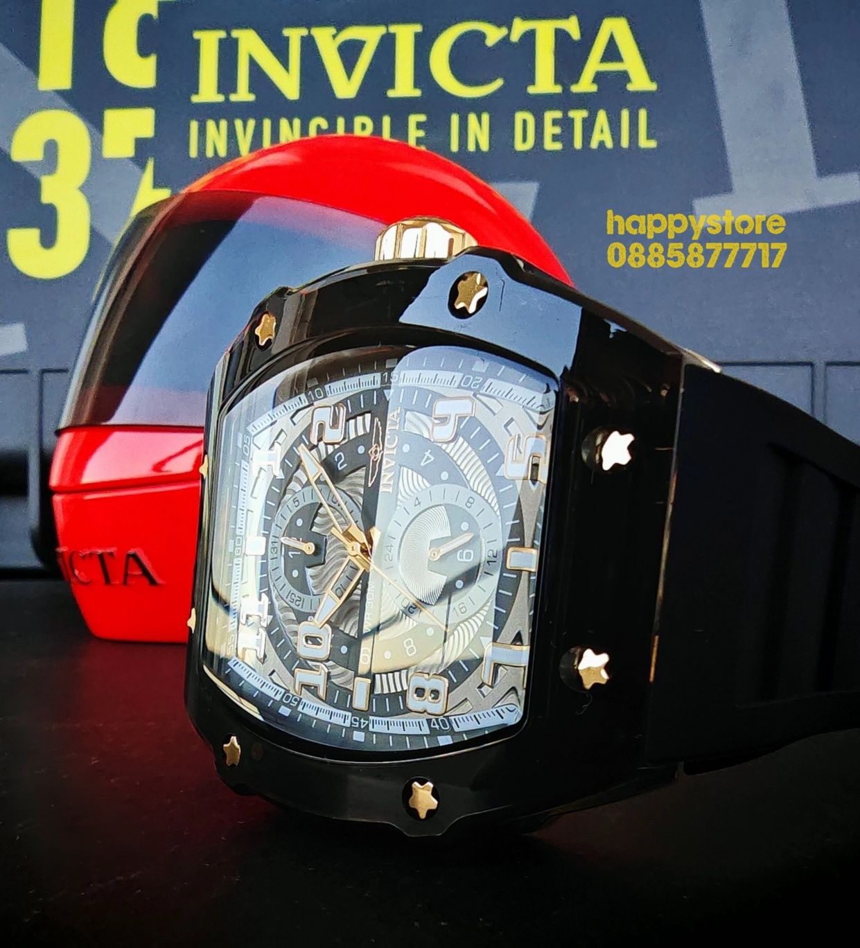 INVICTA Cyclone black 49 mm, Инвикта нов ръчен часовник