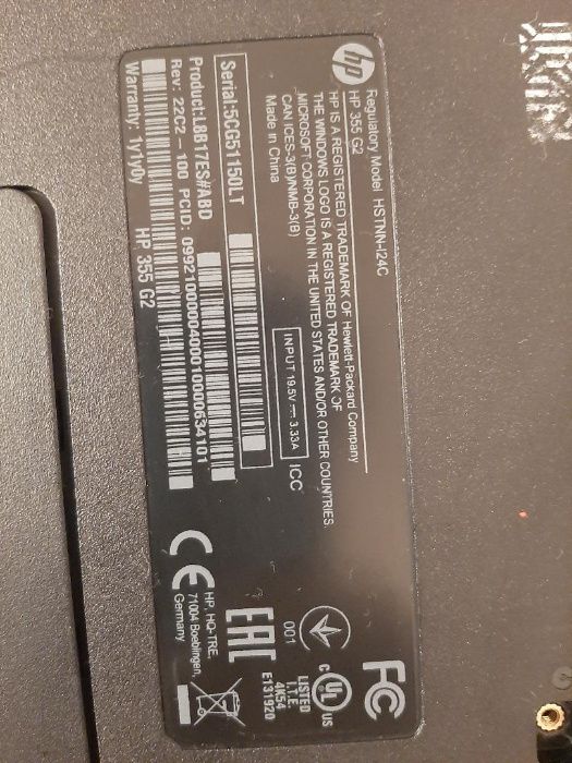 dezmembrez laptop hp 350 g2 sau 355 g2