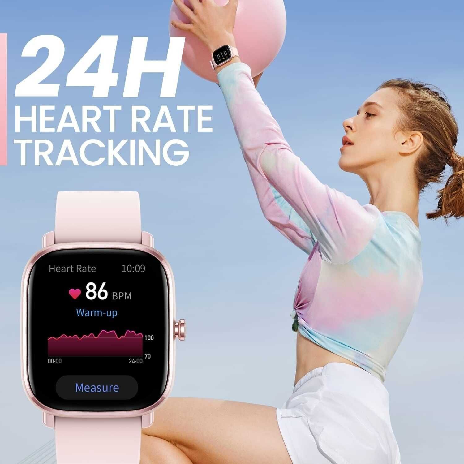 AMAZFIT BipS Lite Sports Смарт часовник,фитнесTracker Watch Pink A1823
