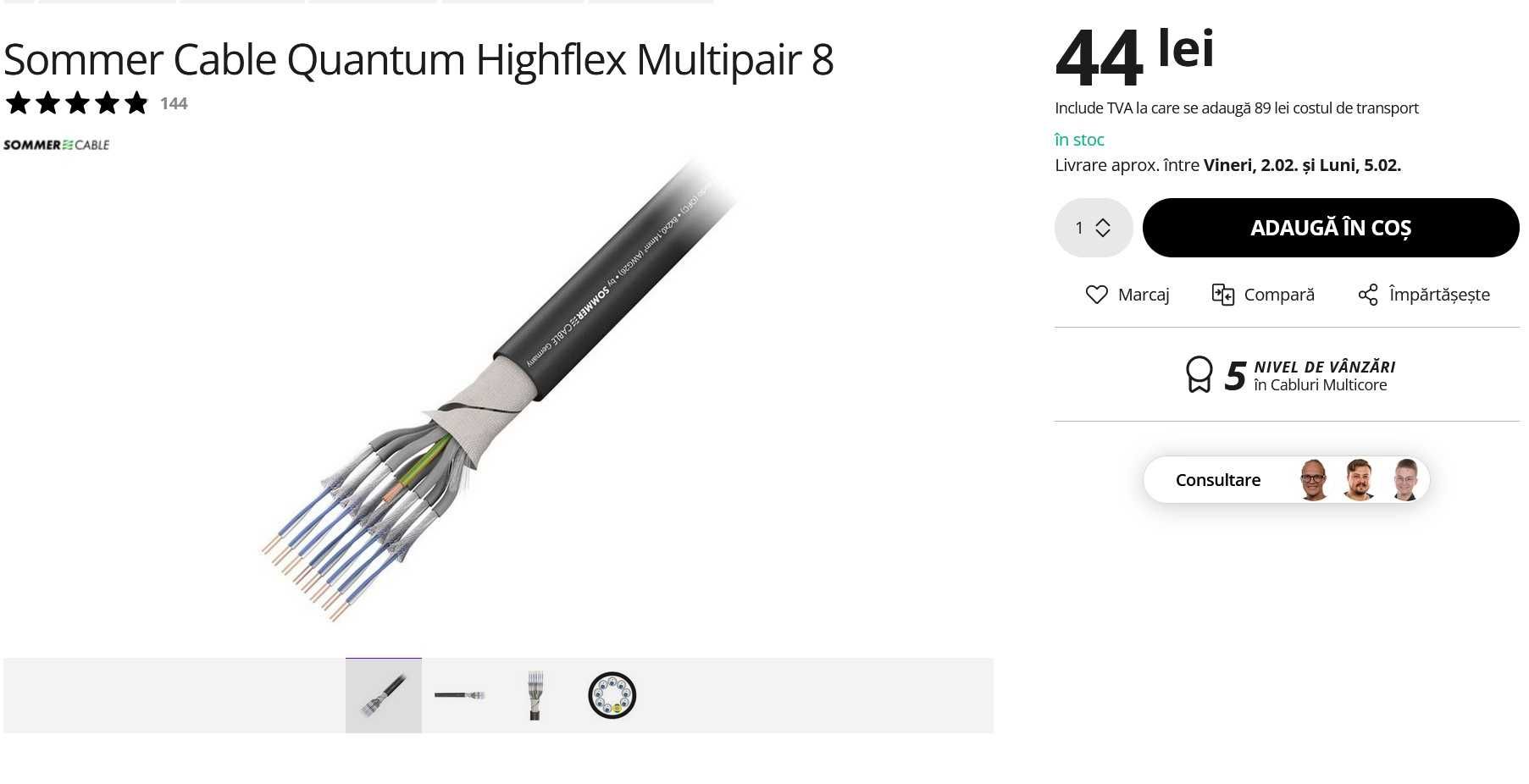 Cablu Sommer Cable Quantum Highflex Multipair 8