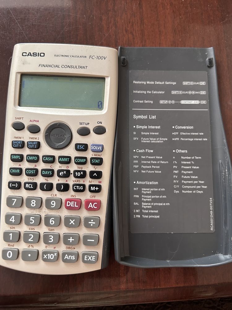 Финансовый калькулятор CASIO FC-100V