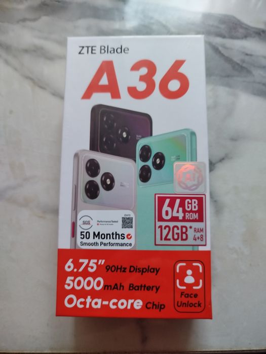 ZTE Blade A36, 64Gb, 4+8Gb, 5000mAh, 6,75inch