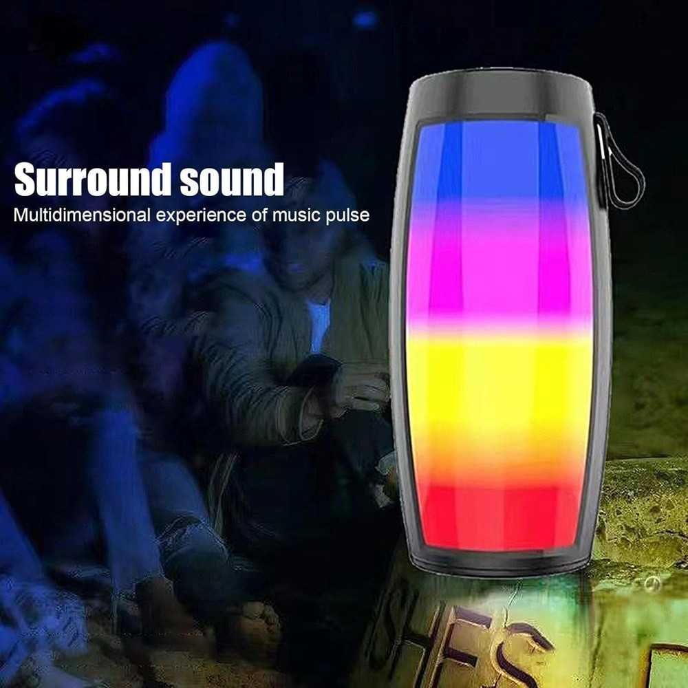 Преносима LED Bluetooth тонколона ZQS1202, Micro SD, USB, FM радио