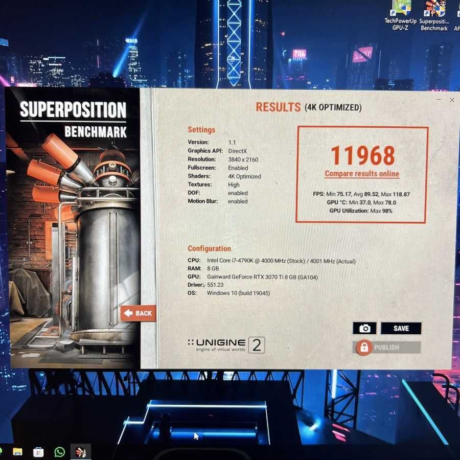 Перфектна! RTX 3070ti Gainward Phoenix 8 GB GDDR6X Nvidia GeForce