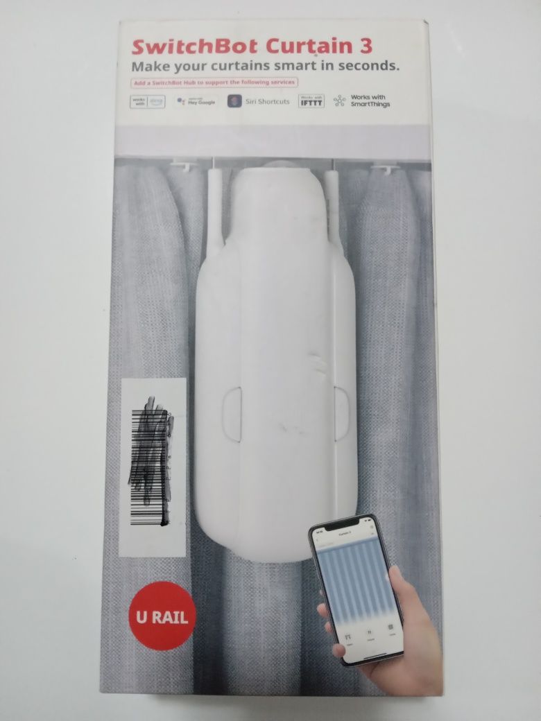 SwitchBot Curtain 3 (U-Rail) – Смарт мотор за автоматизация на завеси,