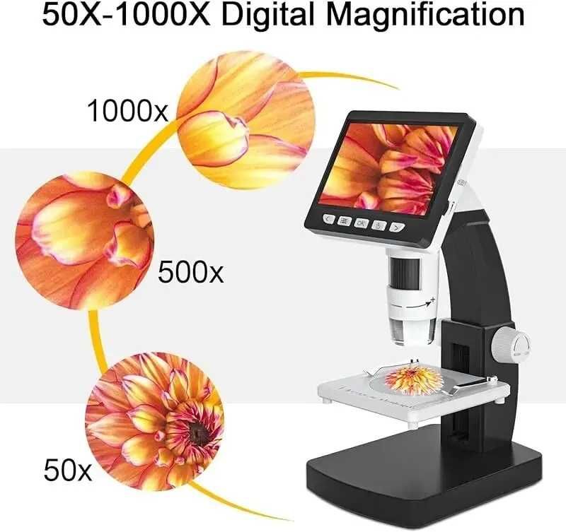 Microscop profesional 4,3 inch x1000