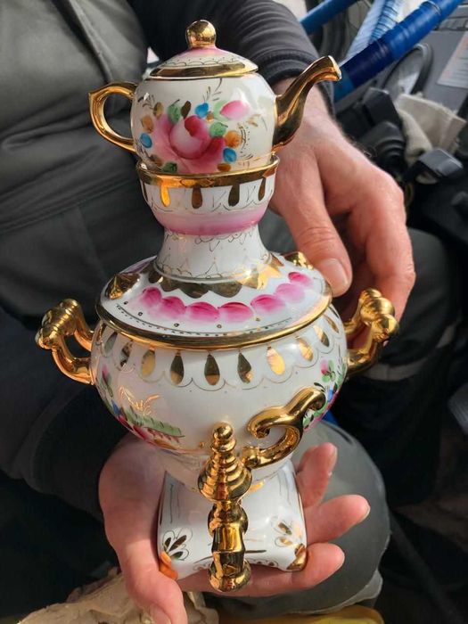 Самовар позолоченный
