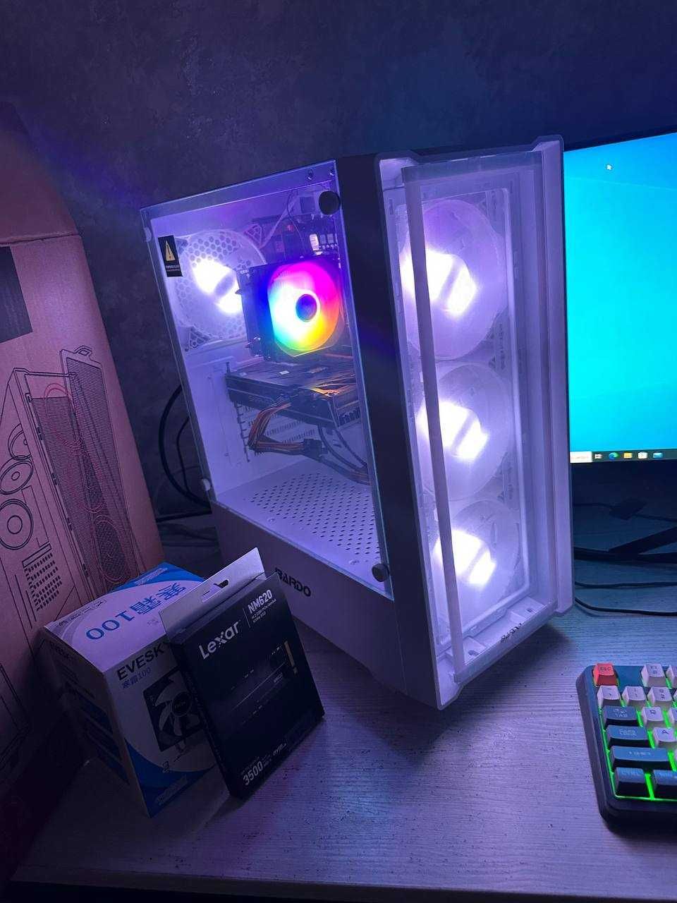 Игровой кейс / RX 580 8gb / DDR4 16gb / 10 ядер 20 потоков