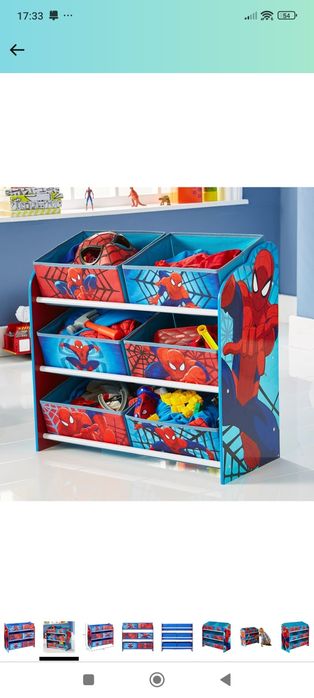 Spider-Man - Детски рафт с кутии, 120 лв (втора употреба)