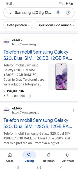 Samsung s20 5g nou de vânzare