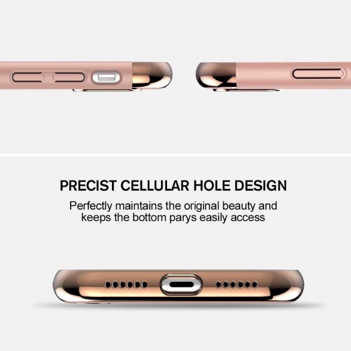 Husa Apple iPhone X, Elegance Luxury 3in1 Rose-Gold