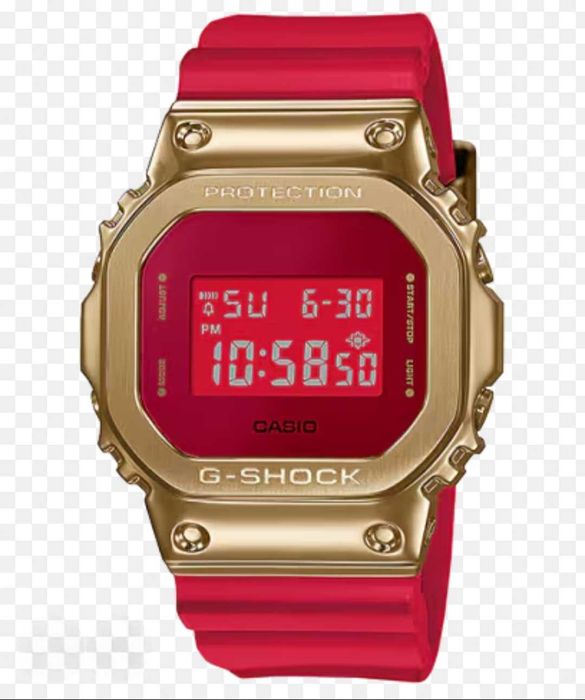 Ceas Casio g shock gm 5600cx Metal Gold-red Nou,Garantie 2 ANI