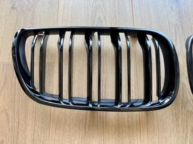 Решетки Бъбреци БМВ Х3 BMW X3 E83 2007>2010 Двойни Черен Гланц