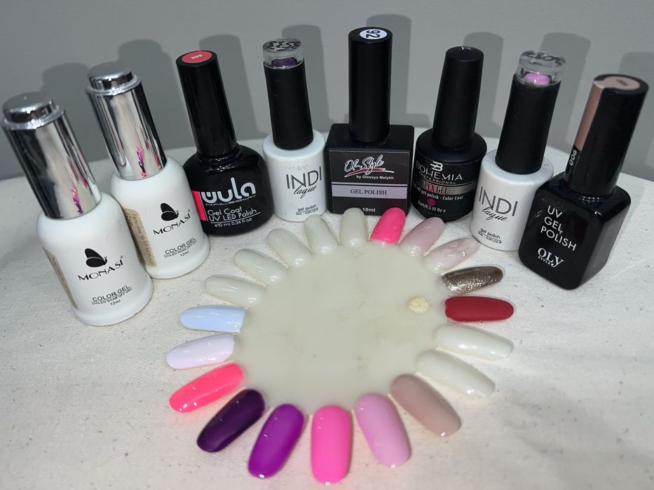 Гель лаки цветные 8 штук