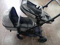 Бебешка количка за близнаци Hauck Atlantic Twin Melange Grey